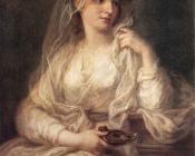 Portrait Of A Woman Dressed As Vestal Virgin - 安杰利卡·考夫曼